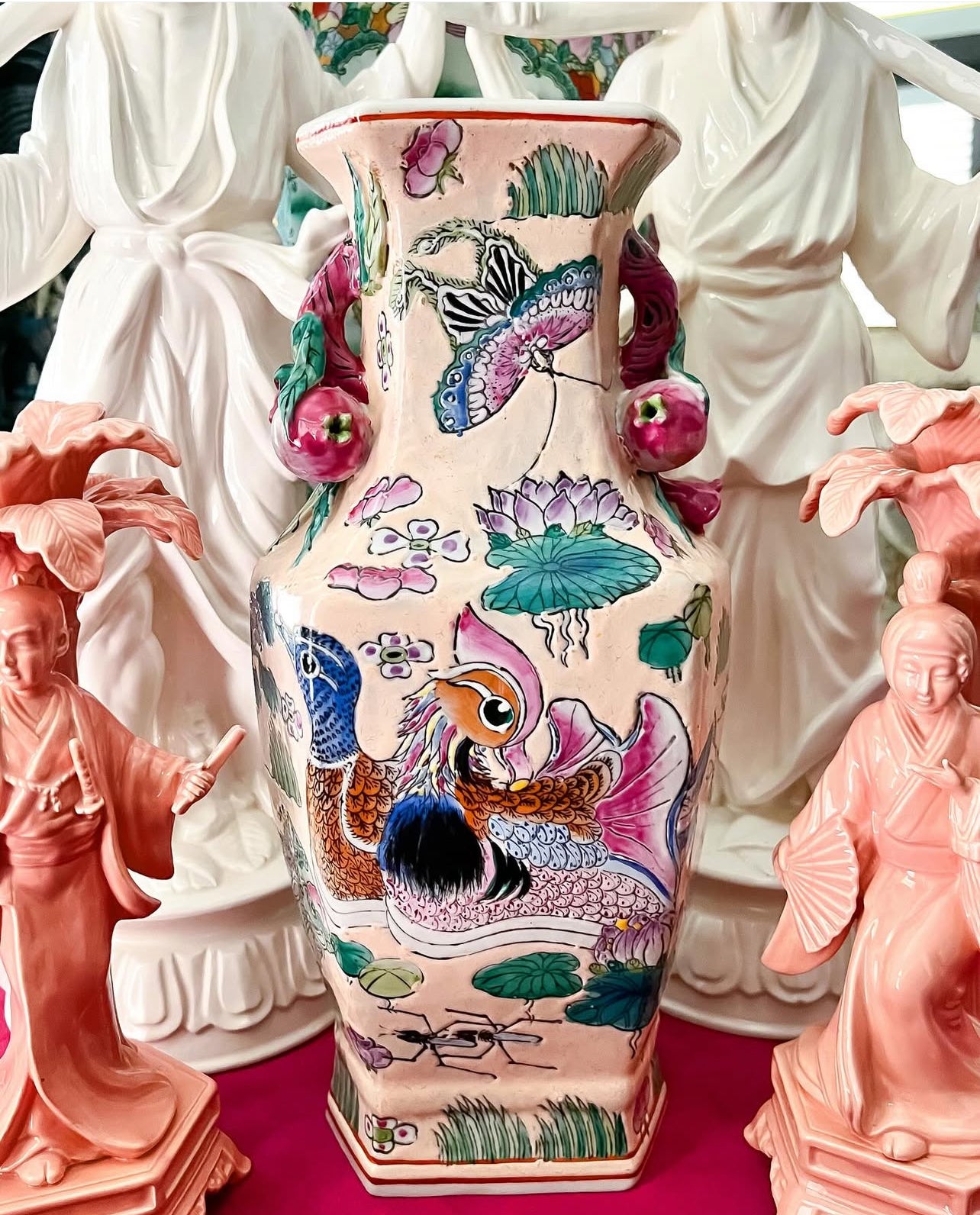 Vintage chinoiserie vase