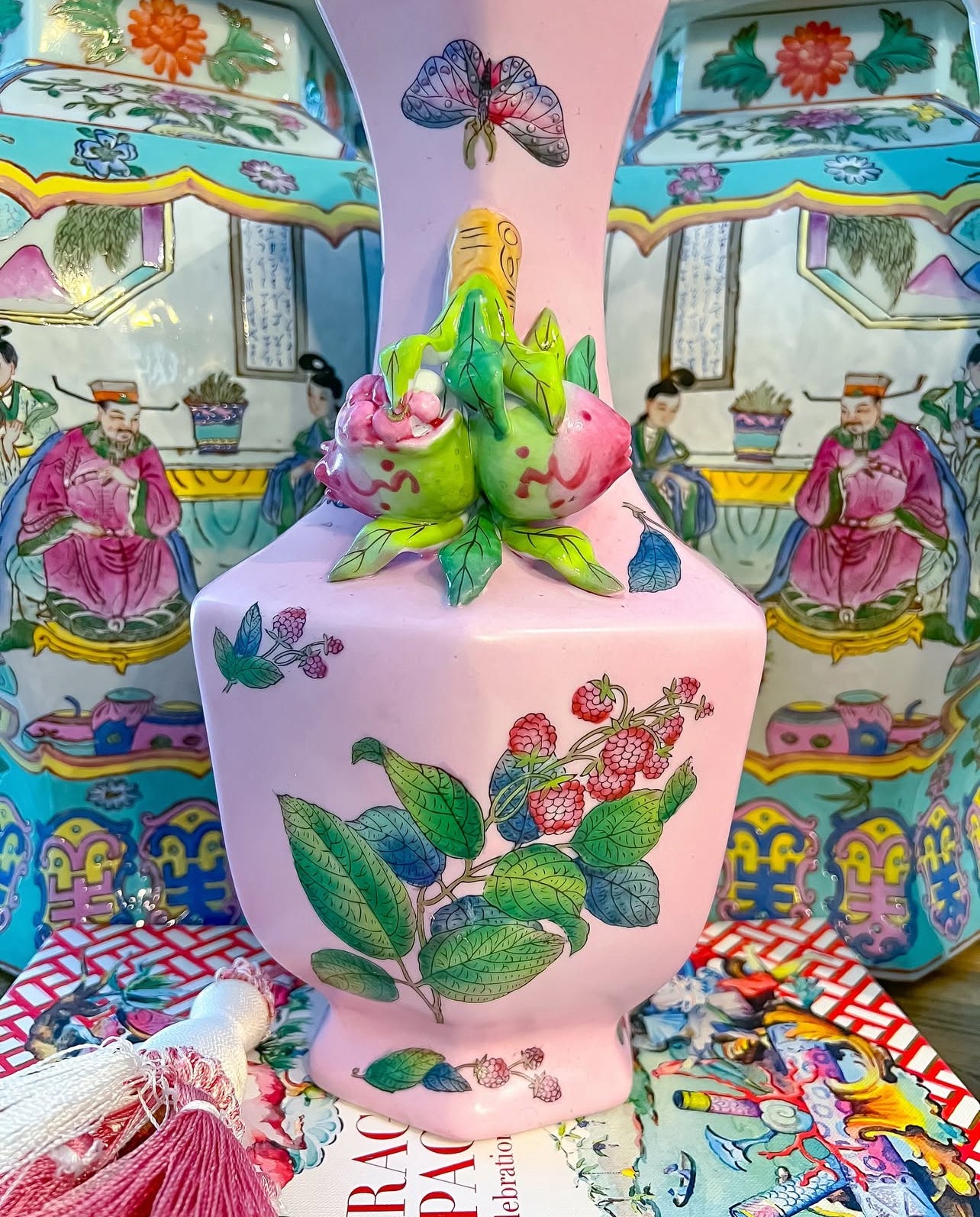 Vintage Andrea by Sadek chinoiserie vase