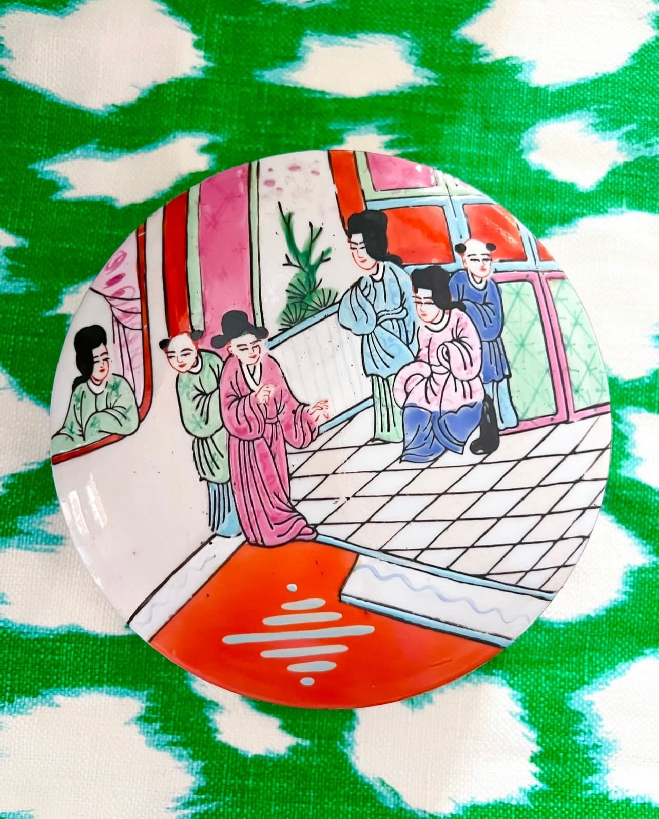 Vintage Famille Rose Tea Caddy