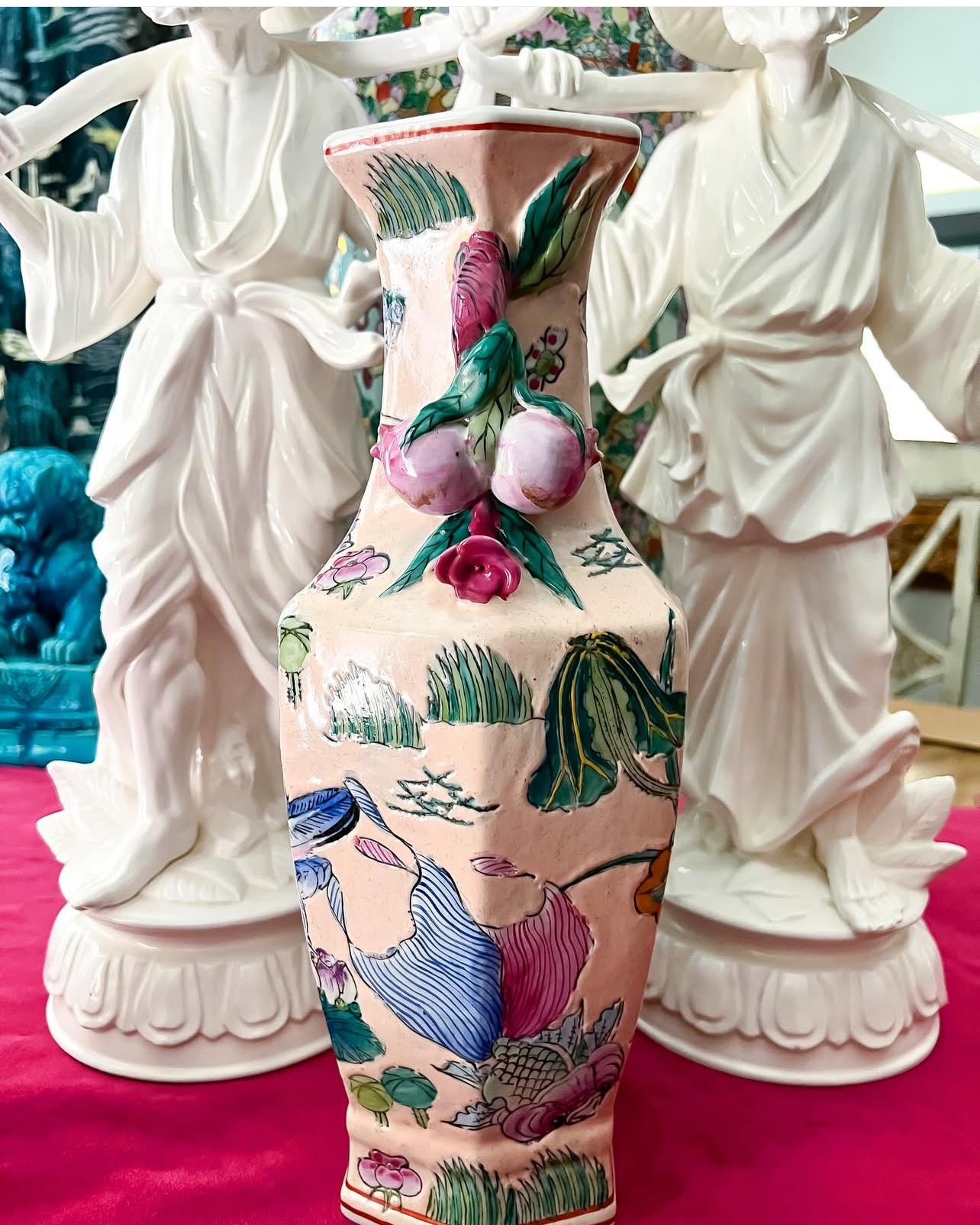 Vintage chinoiserie vase