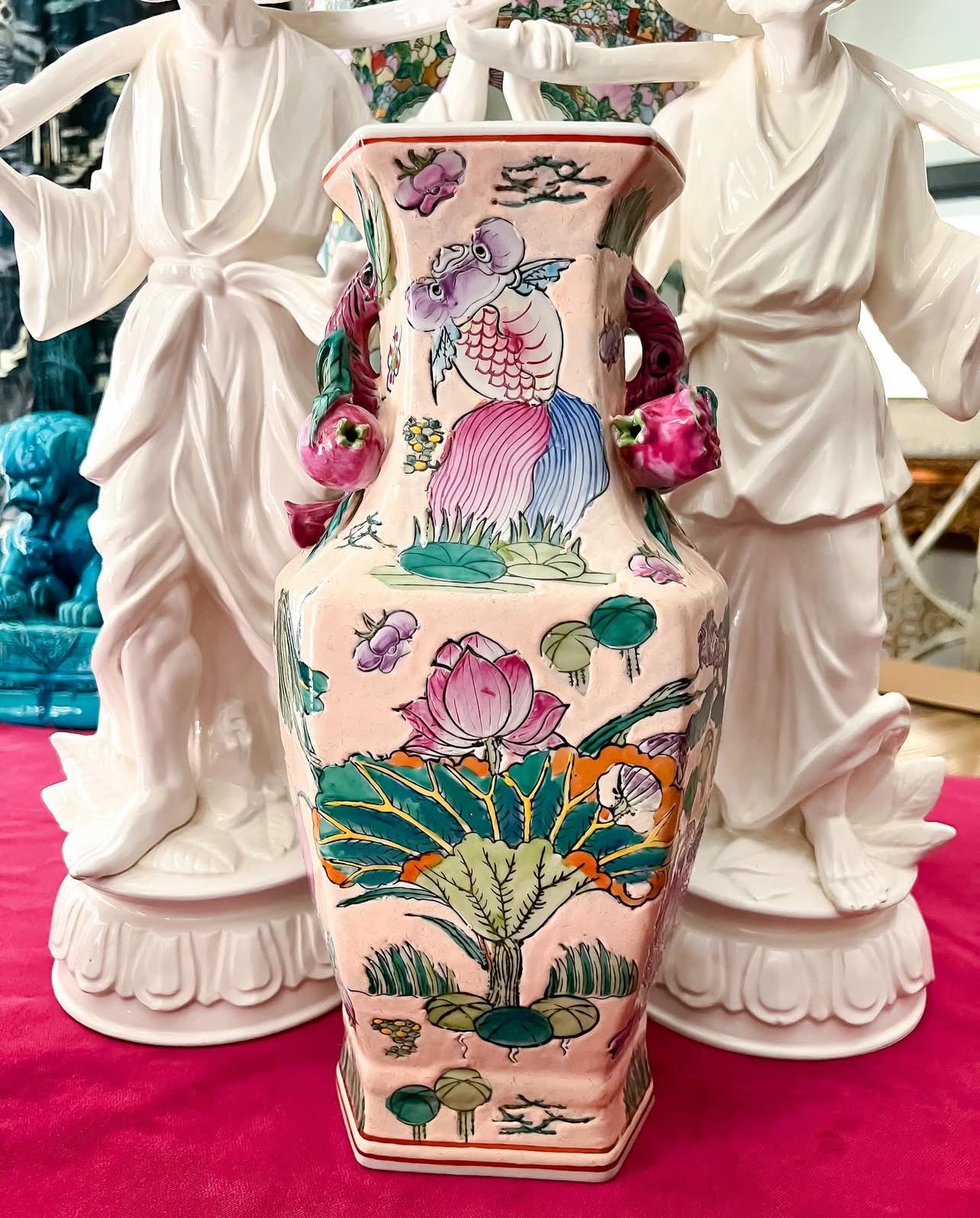 Vintage chinoiserie vase