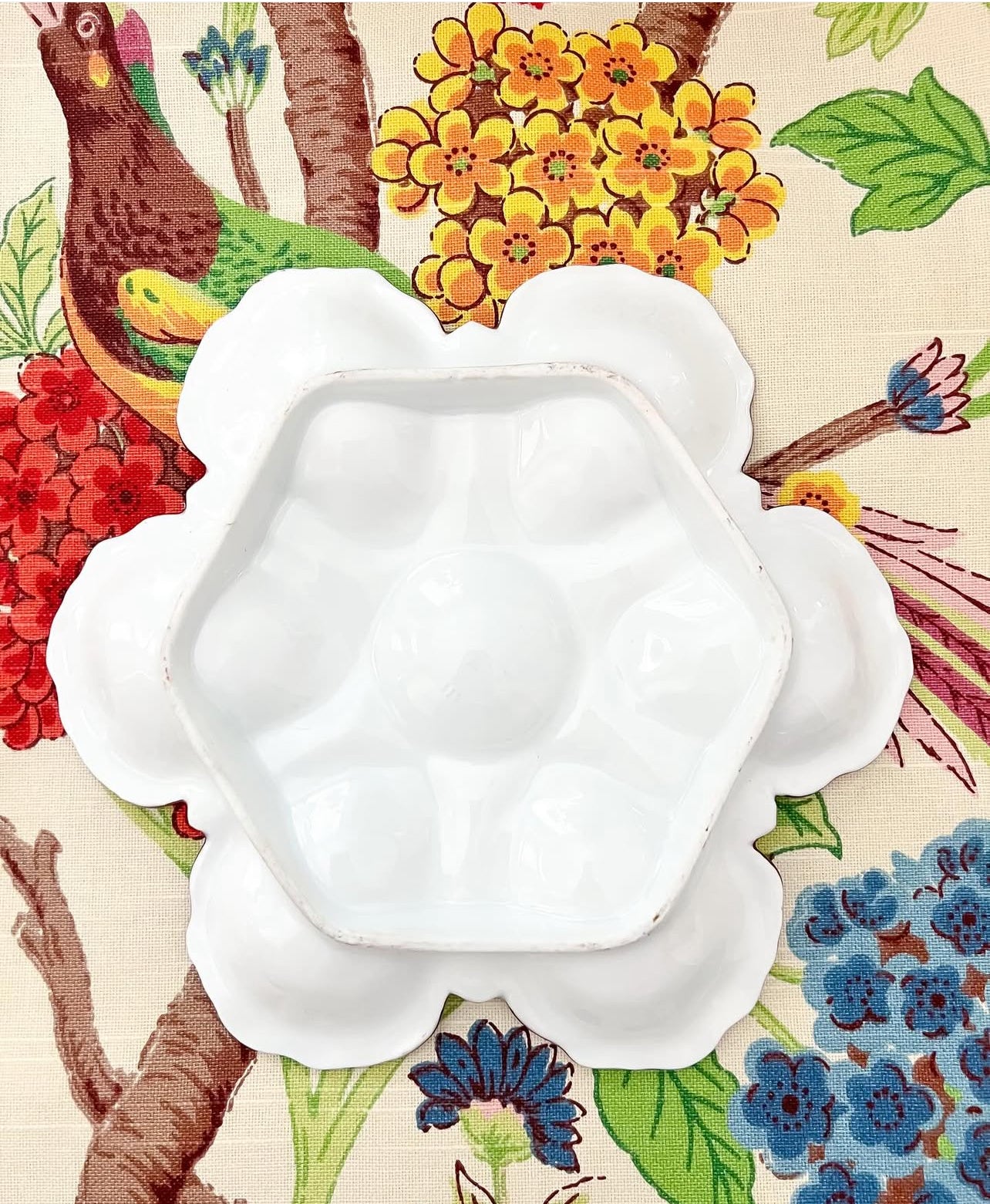 Antique French oyster plate