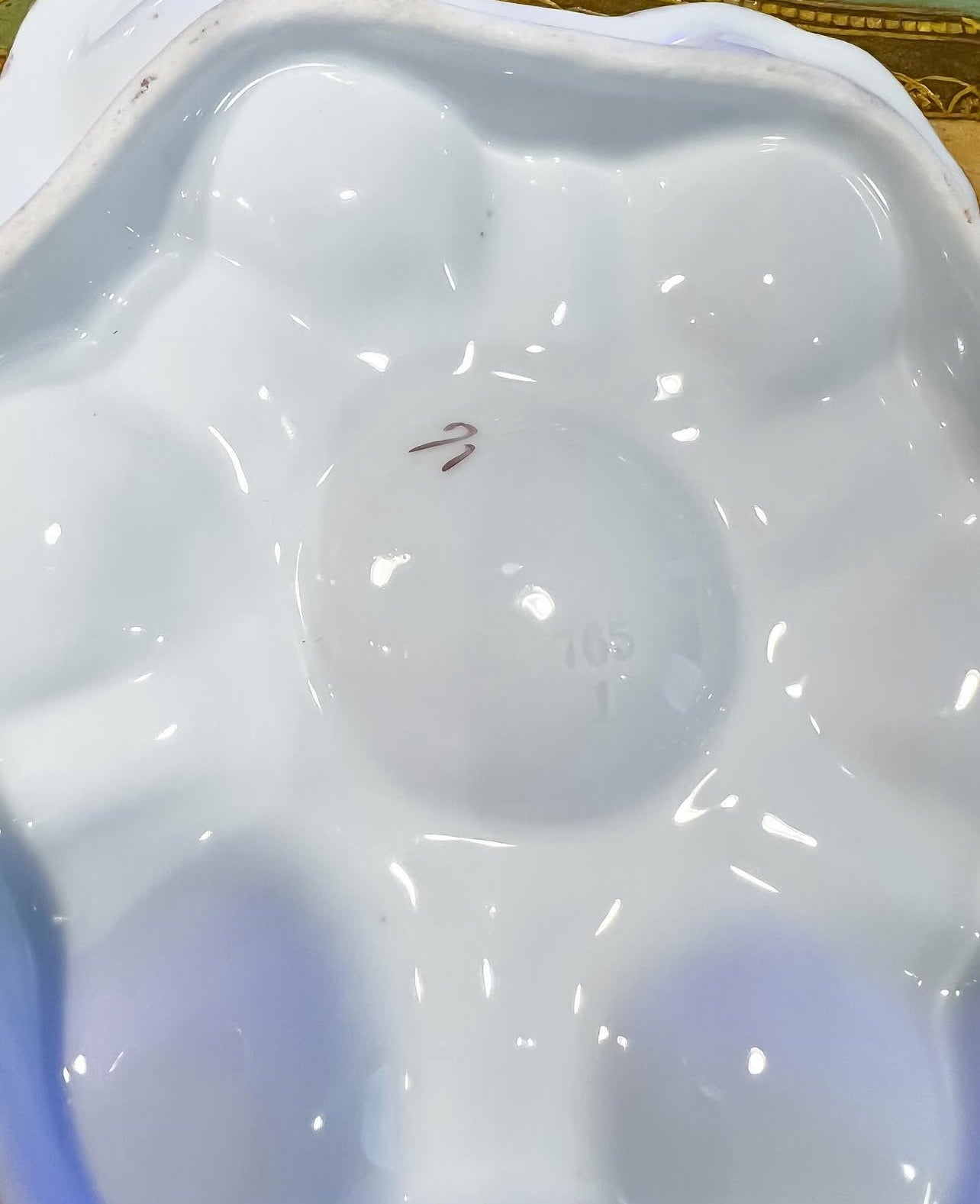 Antique French oyster plates