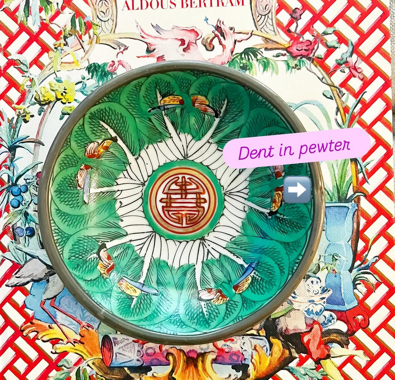 Vintage bok choy trinket dish
