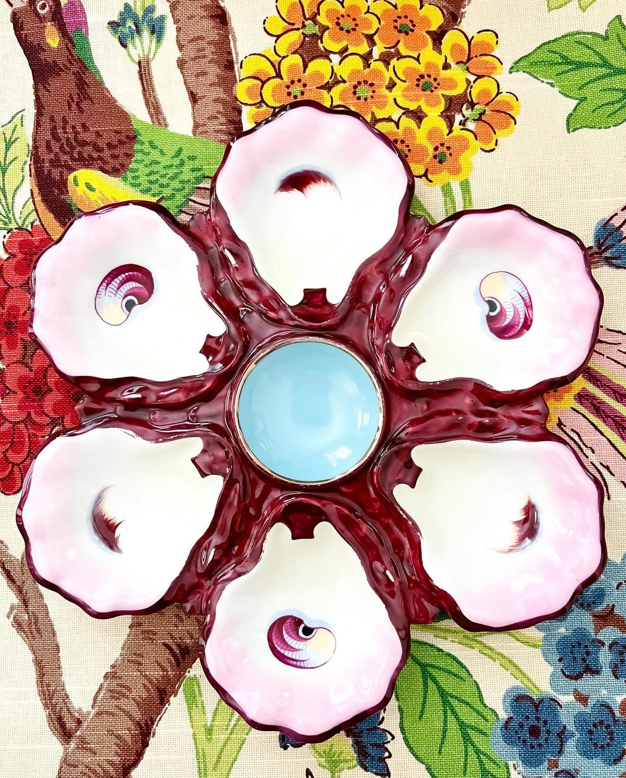 Antique French oyster plate