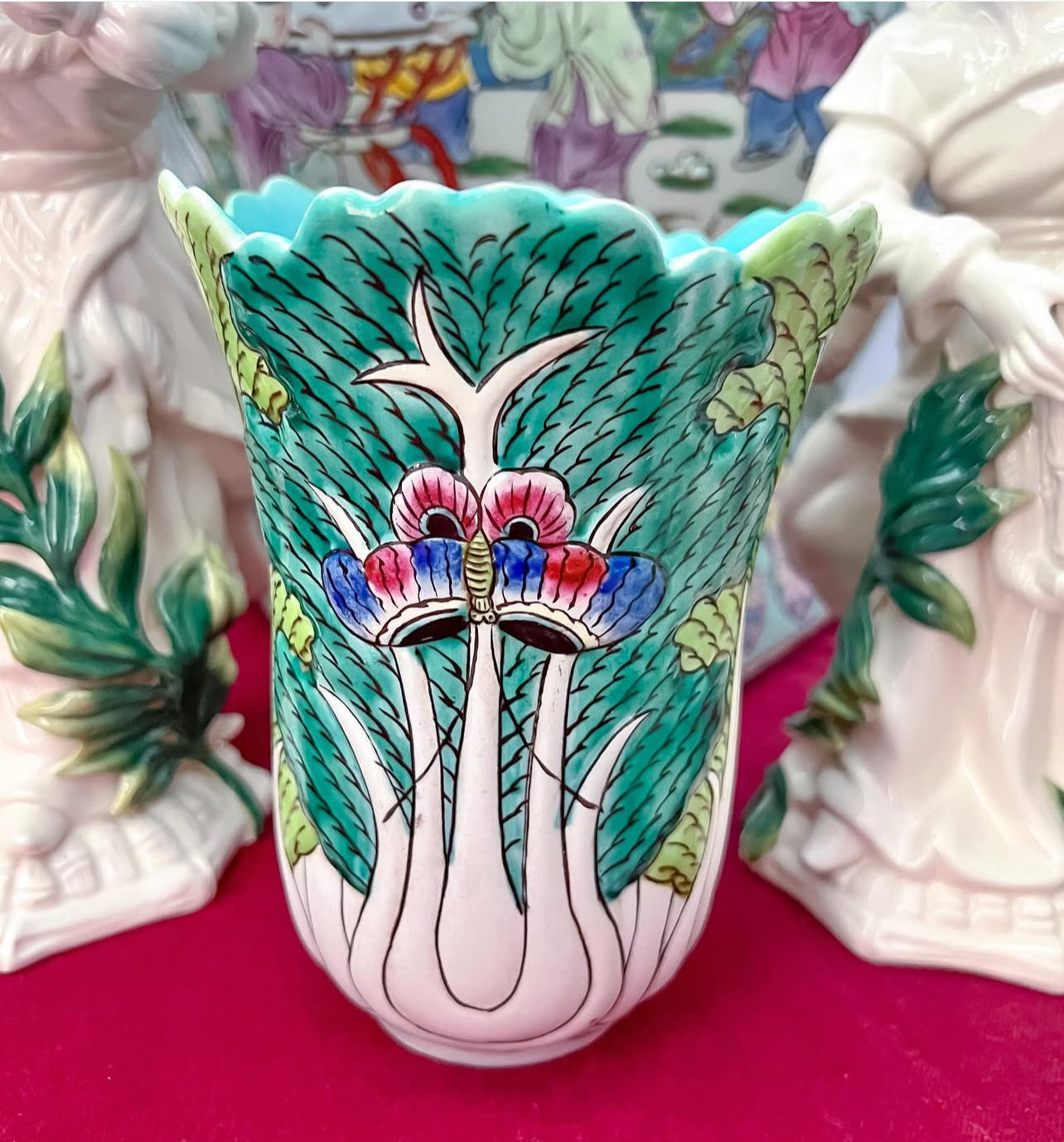 Vintage bok choy vase