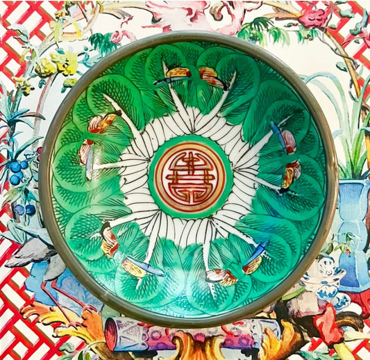 Vintage bok choy trinket dish