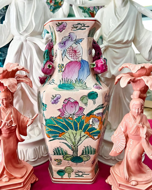 Vintage chinoiserie vase